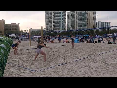 AVP Juniors 2022 East Coast Champs - 18U - Day 1 Pool - Genest/Schrock vs Wright/Lane - Set 2