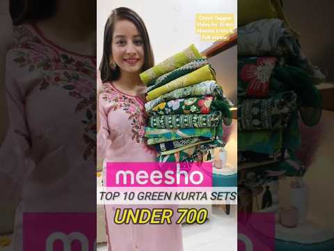 Meesho Top 10 Wedding/Mehndi Kurti/Kurta Sets #shorts #meesho