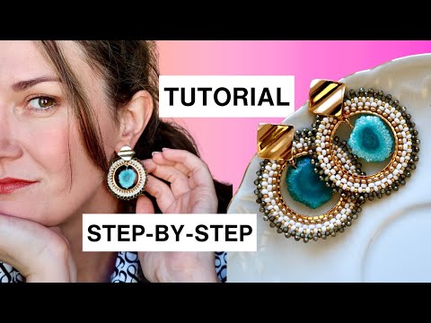 DIY Beaded Hoop Earrings: Modern and Minimalistic Handmade Jewelry