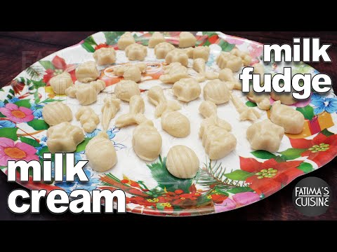 Milk Cream Recipe | Milk Fudge Recipe | Christmas Sweets Recipes