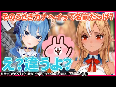 すいちゃんが人形遊びする"カナヘイ"の名前は"カナヘイ"ではない【ホロライブ/星街すいせい・不知火フレア/切り抜き】