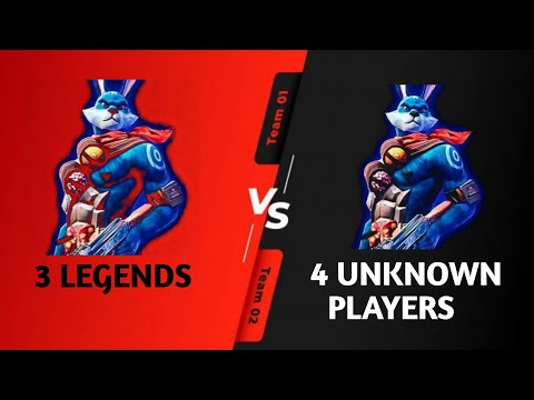 3 LEGENDS VS 4 UNKNOWN PLAYERS | INTENSE MATCH | DONT SHOW ME EMOTE | REXO WARRIOR