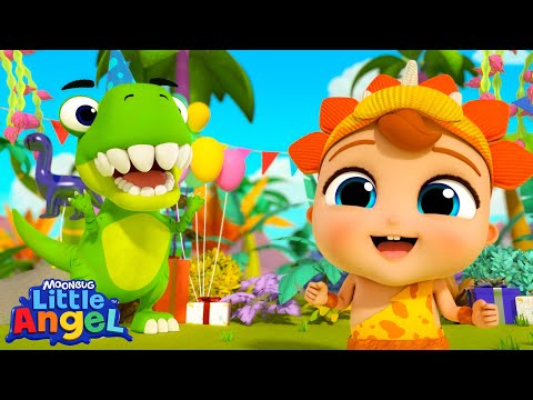 The Big Dino Birthday Bash 🦖 | Little Angel | Nursery Rhymes