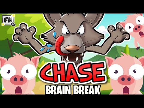 The Three Little Pigs 🐷 & The Big Bad Wolf Chase 🐺| Kids Brain Break