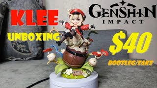 Unboxing Genshin Impact Klee with Dodoco Action Figure 1/7 scale bootleg! $40 with good quality!