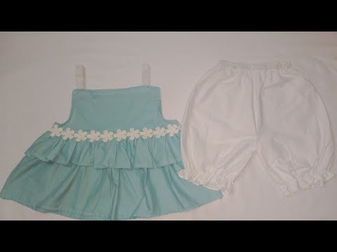 How to stitch baby frock and panty//summer dresses for baby//stitching ideas for beginners