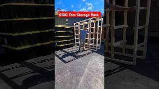 $100 DIY Tote Storage Rack build #Storage #storagesolutions #totes #diybuild #diyproject #DIY #reno