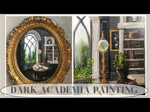 DARK ACADEMIA ACRYLIC PAINTING