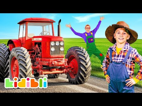 Tractors for Kids 🚜 | Educational Farming Vehicles videos for Kids | Kidibli