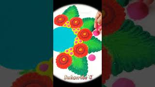 Haldi kumkum rangoli by Prarabdh Art And craft #haldikumkumrangoli #kolam  #ytshorts #viralshorts