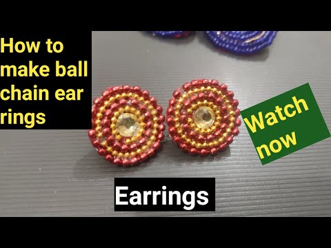 HOW TO MAKE BALL CHAIN EARRING #new #earrings #diycrafts #creative #diy #watch