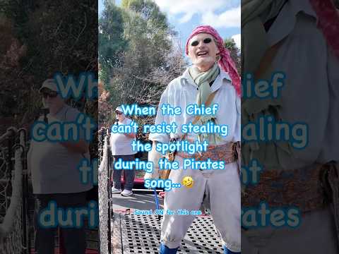 When the Chief can’t resist stealing the spotlight during the Pirates song… #disney #pirates #song