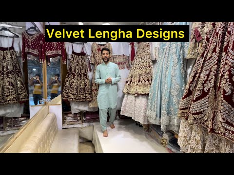 Velvet Lengha Designs | Velvet Bridal Dresses Designs 2024 | Pakistani Bridal Lengha Designs