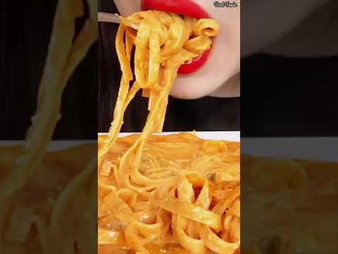 Asmr Eating Creamy Cheesy Pasta 🔥😍#shorts