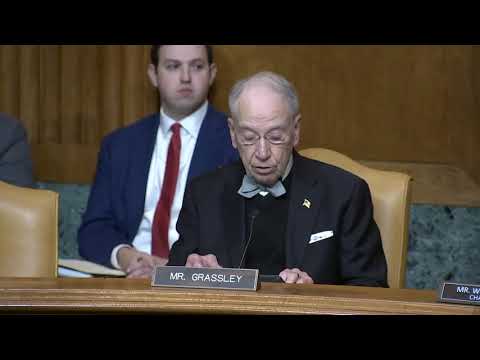 Grassley: I Remain Convinced the Budget Cmte Should Focus On The Fiscal Problems Facing Our Country