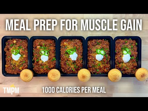 1000 Calorie Chili Meal Prep for Muscle Gain