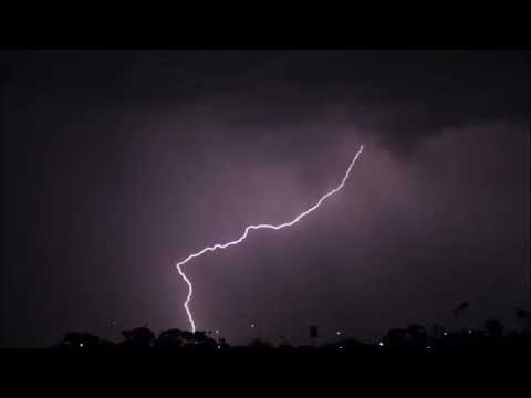 Heavy Rain and Thunder Sound Dark Screen Video