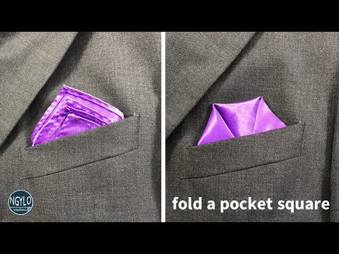 How to fold a pocket square | Diamond Fold - Elegant Fold