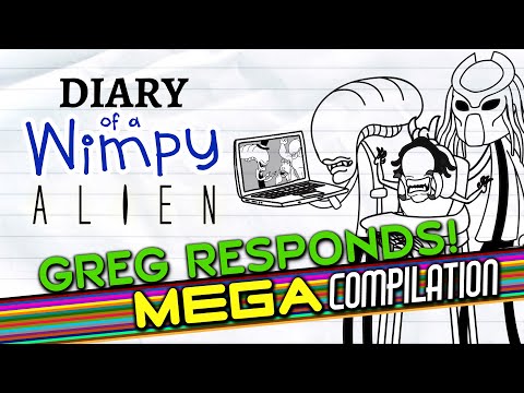 Diary of a Wimpy Alien: Greg Responds MEGA COMPILATION (Wimpy Kid / Alien / Predator Parody)