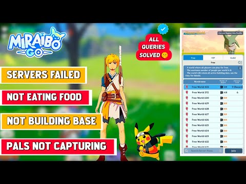 MIRAIBO GO GAME SERVERS FAILED | BASE NOT BUILDING | PALS NOT CAPTURING ALL PROBLEMS SOLUTION 🤫