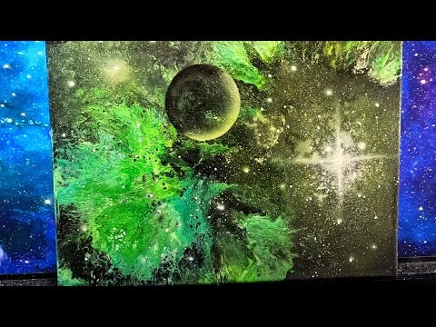 green universe #painting #acrylictechniques #art