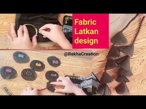 Fabric Latkan Cutting and Stitching | Craft Design Fashion Latkan | Blouse Flower Latkan Design