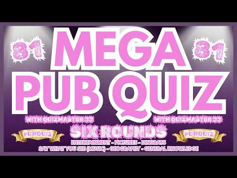 Pub Quiz No81 - 6 Different Rounds - 40 Questions & Answers - 70 Points to Win. trivia/quiz Fun Quiz