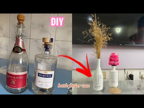 DIY Pinterest Inspired Bottle flower vase 🏺 🌹