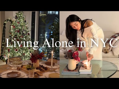 Living Alone | Simple week at home, hosting dinners, decorations, organizing!