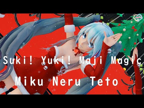 【MMD】Suki! Yuki! Maji Magic TDA Miku Neru Teto (Eng dub)