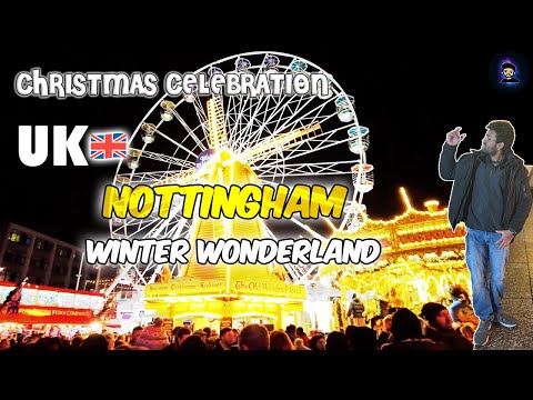 First Christmas Celebration in UK 🇬🇧 | Winter Wonderland | Nottingham | Sans Loop | Vlog