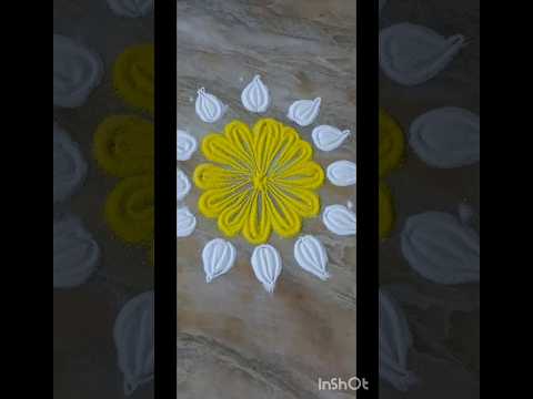 navratri easy rangolii 💫 🥰 #diyrangoli #diwalirangoli #shorts #shortsfeed #youtubeshorts #ytshorts