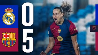 HIGHLIGHTS I REAL MADRID 0 vs 5 FC BARCELONA | COPA DE LA REINA 🔵🔴