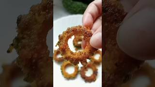 Crispy Karela Fry 😋#viral #shortsviral #recipe #chatpata #viralvideo #shorts #easy #karela #snacks