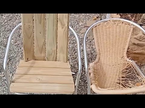 How To Upcycle Old Garden Chair.Recycle /Repair Patio Furniture #diy #garden #repair  #construction