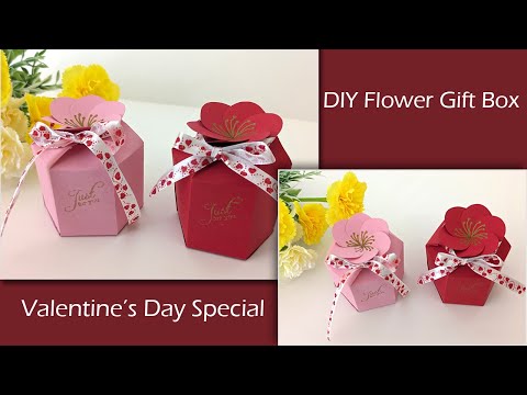 DIY Flower Gift Box Valentine's day Special l l How to make Easy Gift box l Valentine's Day Special