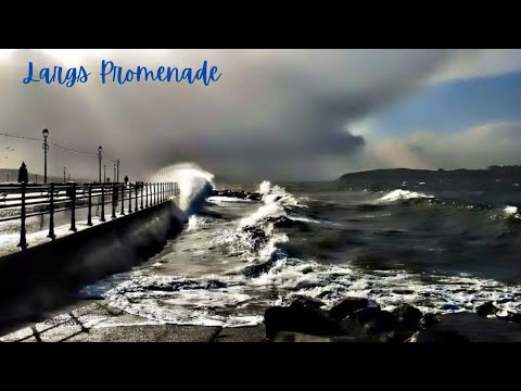 Coastal walk towards Largs Promenade