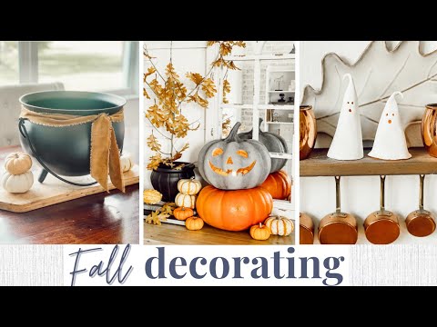 FALL DECORATE WITH ME 🎃 2024 Halloween decorate with me | Halloween Decorating Ideas