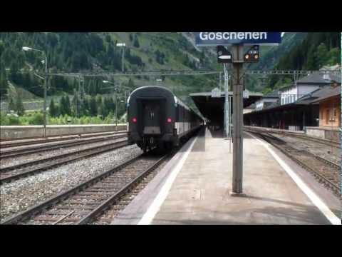 Gare de Göschenen - "Nouveau wagon panoramique"  24 et 25/07/2011