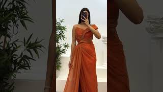 34728 JE25069 orange#Abiye #ElbiseModelleri #robes #abendkleid #Vestiren#kıyafetsepeti #Abiye