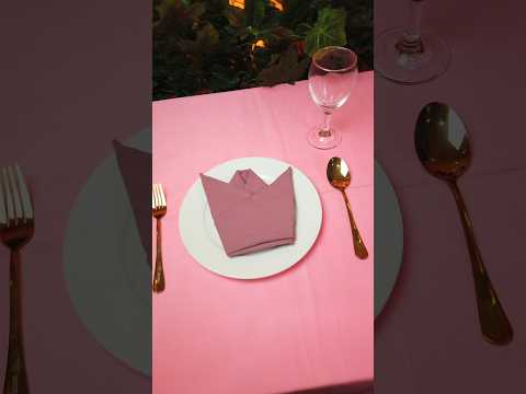 TULIP TABLE NAPKIN FOLDING #tablenapkinfolding #cateringservices