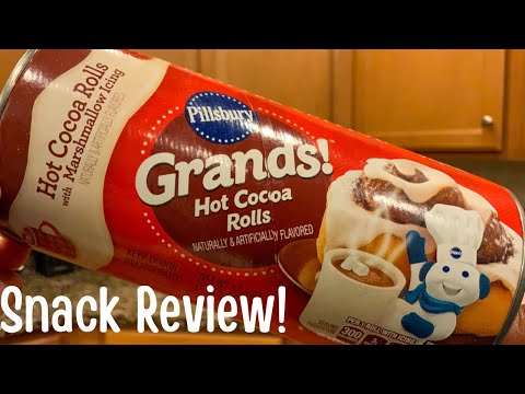 Pillsbury Hot Cocoa Rolls with Marshmallow Icing | Trying Holiday Snacks | Snack Review