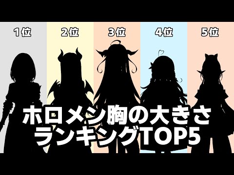 ホロメン胸の大きさランキングTOP5【宝鐘マリン/白上フブキ/ホロライブ切り抜き】