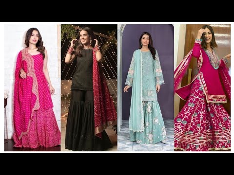 lovely style simple gharara designs|| casually wearing gharara designs|| ideal for casual functions