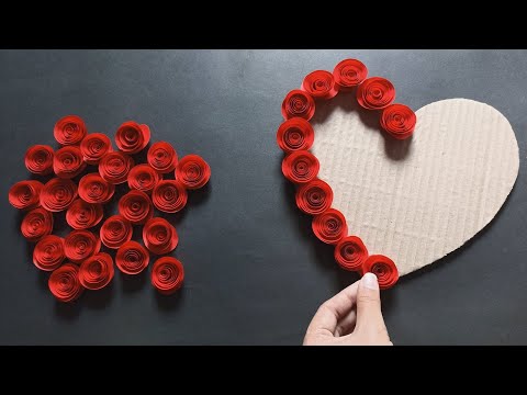 Beautiful paper flower wall hanging | Easy and simple wall hanging craft | home decoration ideas 💡