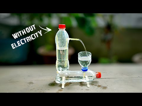 Making Water Fountain Without Electricity at Home from Discarded Plastic Bottles | Science Project