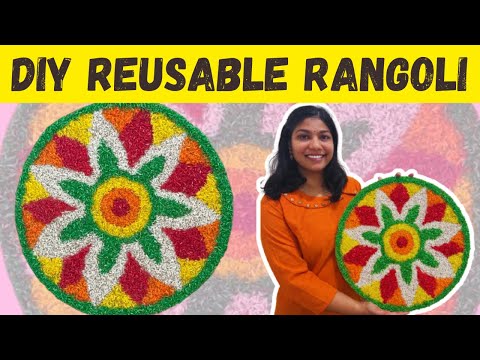 DIY Reusable Rangoli | Ready Rangoli | Reusable Rangoli Mat