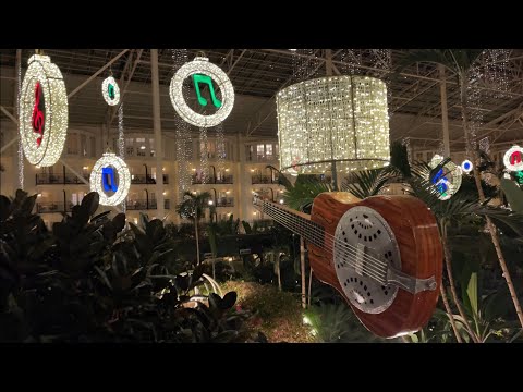 Giant Guitars - Christmas Lights - Garden Conservatory - Gaylord Opryland