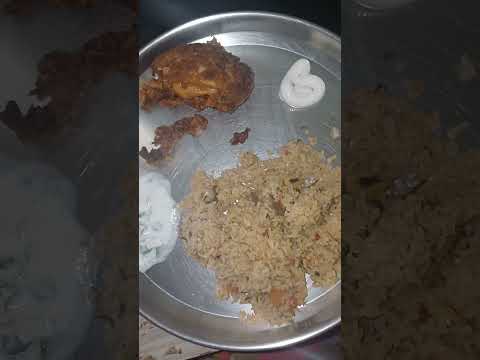 Mutton briyani #lunch #KFC Chicken # Friday special combo