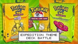 Pokémon Cards - Echo & Electric Garden Expedition Base Set Theme Deck Battle!